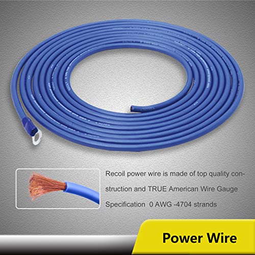 Recoil Rck0 True 0 Gauge Complete Cca Amplifier Wiring Kits With Ofc Rca Cable #TOP3