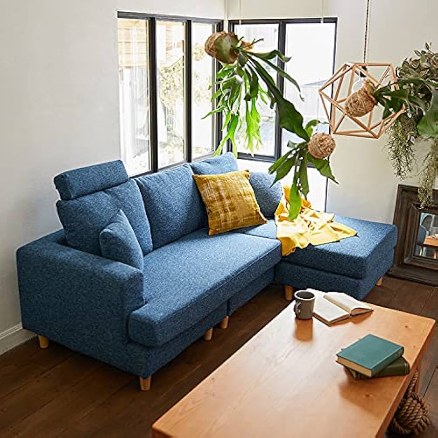 カウチソファ 二人掛け ネイビー カウチソファ 二人掛け ネイビー Amazon｜ー ソファ カウチソファー