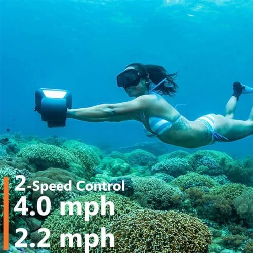 GENEINNO S1 Underwater Scooter, Positive Buoyancy Electric Sea Scooter with Safety Lock,164ft Deep Dive Propulsion Device with Go-Pro Mountfor Snorkeling Diving Swimming Adults Kids,Blue