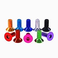 Vista 1 de Tornillo de cabeza avellanada de aluminio rojo vino, 5 unidades, tornillo totalmente roscado, para máquina o sujetadores, etc. M3.5X8mm