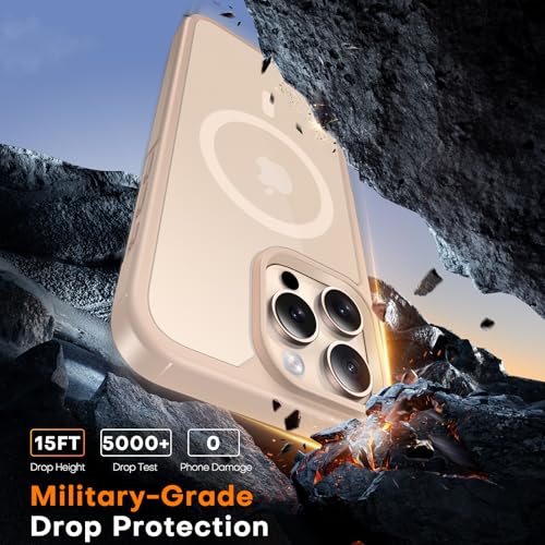 Tauri TAEU-IP PRO 2024-YJCX-CASE-ROSEGOLD-1 5 In 1 For Iphone 16 Pro Case, Compatible With Magsafe [Not-Yellowing] With 2X Screen Protector + 2X Camera Lens Protector, Military-Grade Protection thumb #2