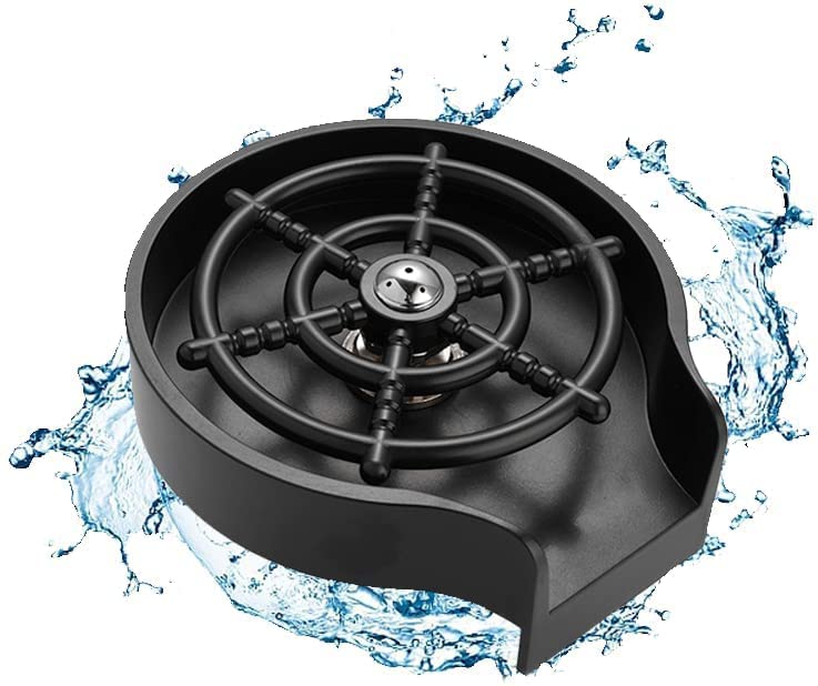 Nikrim™Cup Cleaner Glass Rinser for Kitchen Sink Metal Attachment, Faucet Glass Washer Cleaner Accessories, Bottle Washer for Bar, Baby Bottle Automatic Flushing Brush Kitchen Tools & Gadgets (Black)-image-42