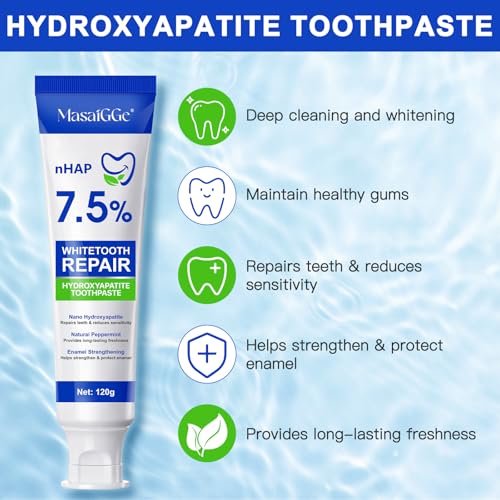 Hydroxyapatit-Zahnpasta Reparierend und schützend für empfindliche Zähne und frischen Atem - 7.5% Hydroxyapatite