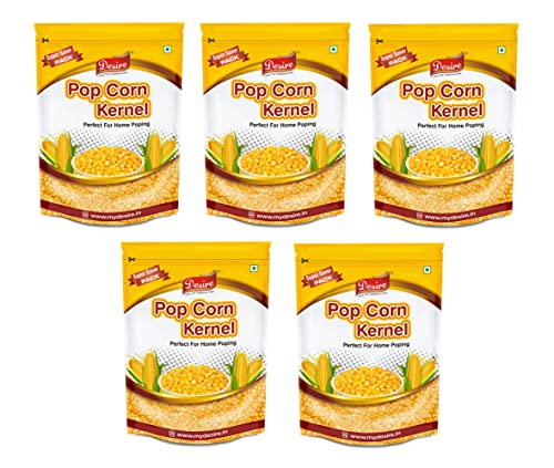 Image of Desire Popcorn Kernel Seeds, 5kg | Premium A Grade Makkai Popcorn Kernels | Imported, High Expansion, Ideal for Large Gatherings