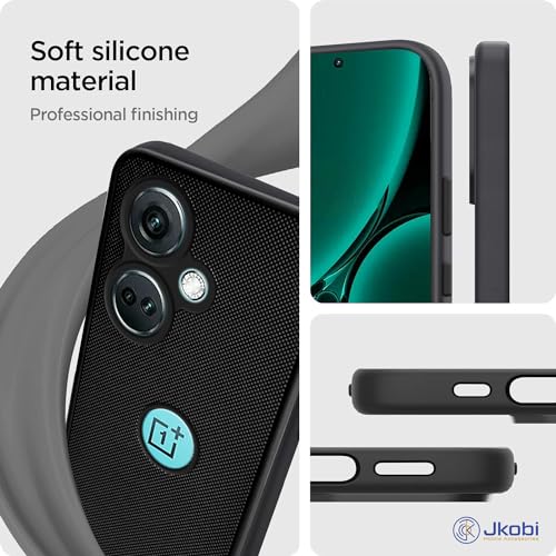Image of Jkobi Back Cover Case for Oneplus Nord CE 3 (Textured Grip Design | Camera Protection | Slim and Light Weight | Soft Touch and Feel | Black)