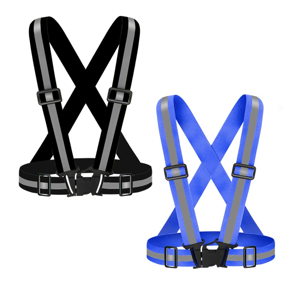 Fepdiu High Visibility Reflective Vest Safety Vest Running Reflective Gear Adjustable Reflective Vest for Walking,Jogging,Hiking,Night Cycling