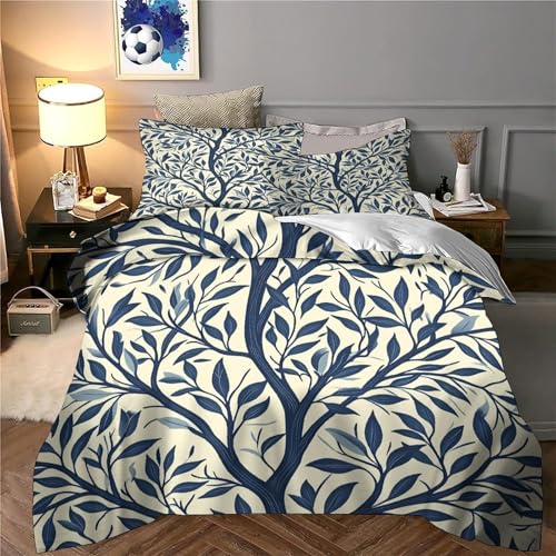 Housse de couette oiseaux 220x240 cm lit King en microfibre vintage - 6