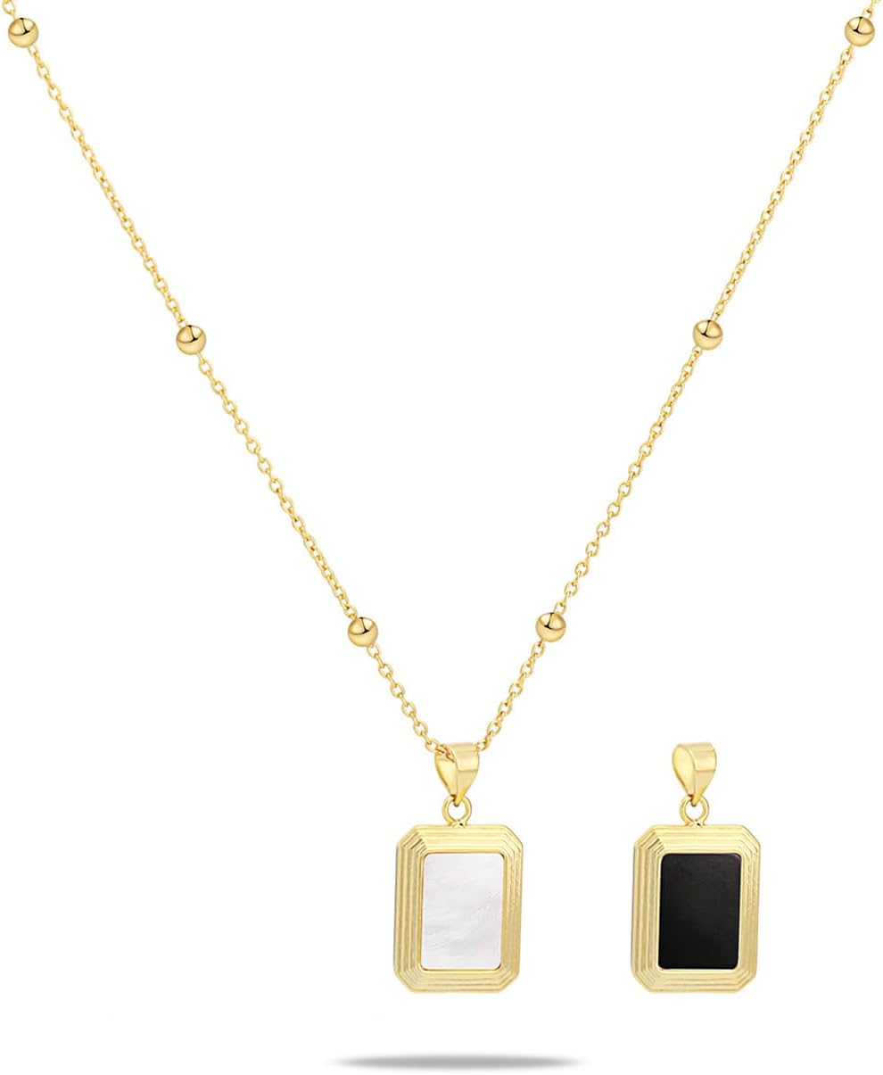 Milan Chiva14K Gold Plated Necklace for women, Dainty Trendy Non Tarnish Pendant Charm Necklaces Fashion Jewelry for Women Waterproof