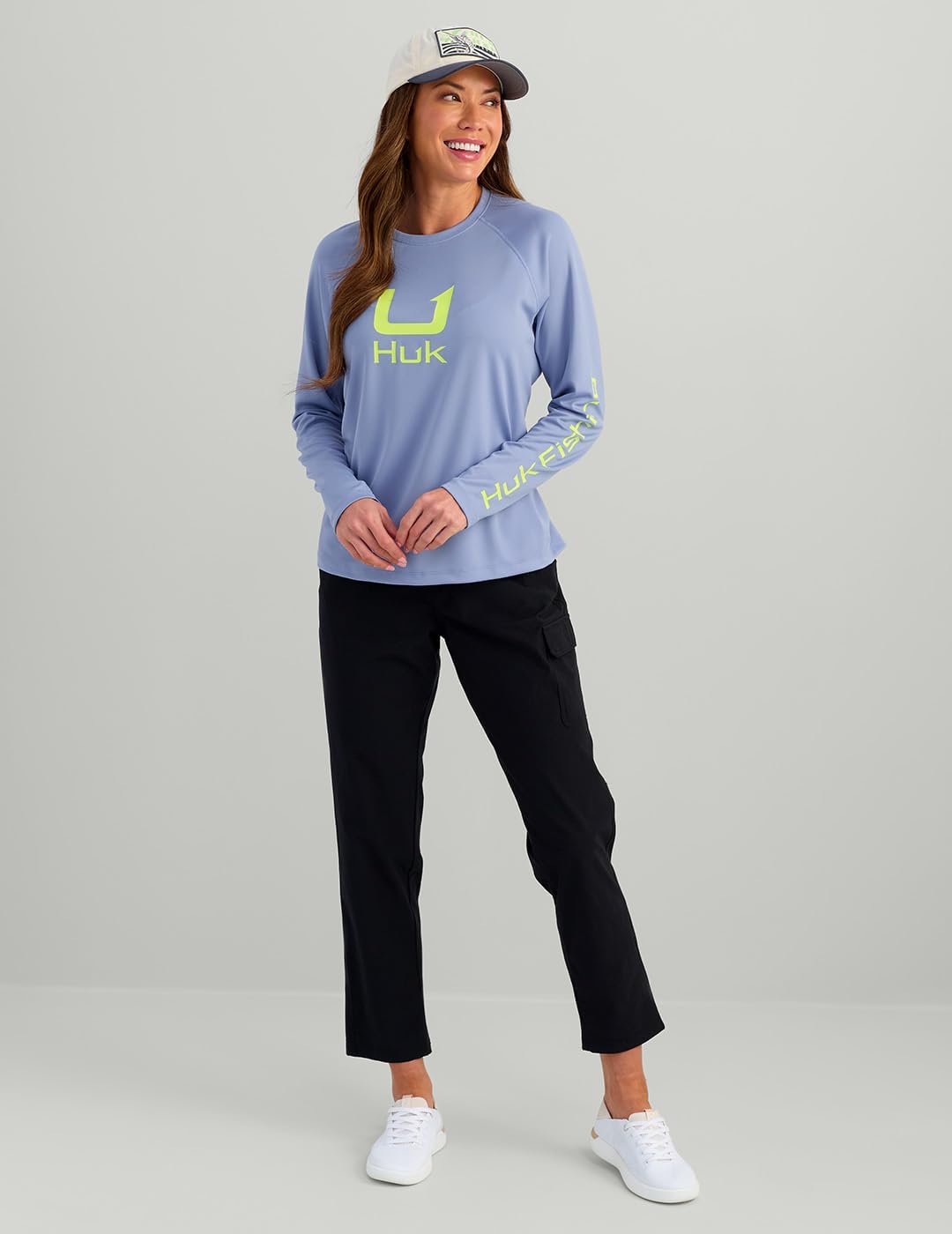 HUK Womens Icon Long Sleeve Fishing Shirt with Sun Protection for Women