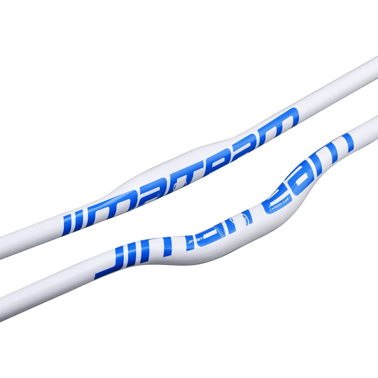 Manillar de Bicicleta de 31,8 mm de Fibra de Carbono, Manillar extralargo, Elevador de Manillar de 22,2 mm, Accesorios (Blanco Verde, 600 mm)