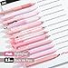 Mr. Pen- Gel Ink Pink Pen Set, 12 Pack, 1 x Aesthetic Highlighter, 0.5mm Cute Pink Pens Black Ink with Pastel Barrels