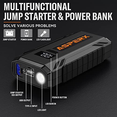 Asperx AX-1500 Car Jump Starter, 1500A Peak Battery Starter thumb #2