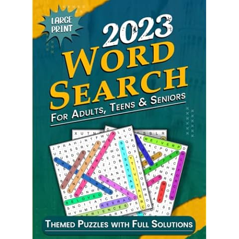 Word Search for Adults ( Large Print ): Large Print Word Search Puzzle Book for Seniors, Adults & Teens. Themed Word Find Puzzles. Activity Book & Brain Games for Adults Cover