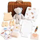 SRunDe Canastilla Bebé Recién Nacido Cesta Regalo 9 en1 Baby Shower Regalos