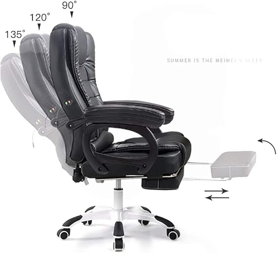 Gaming chair for adults,Swivel chair Swivel Chair-computer Chair with 2 Massage Modes Home Office Chair Reclining Boss Chair Leather Art Chair Desk Chair Lift Swivel Chai