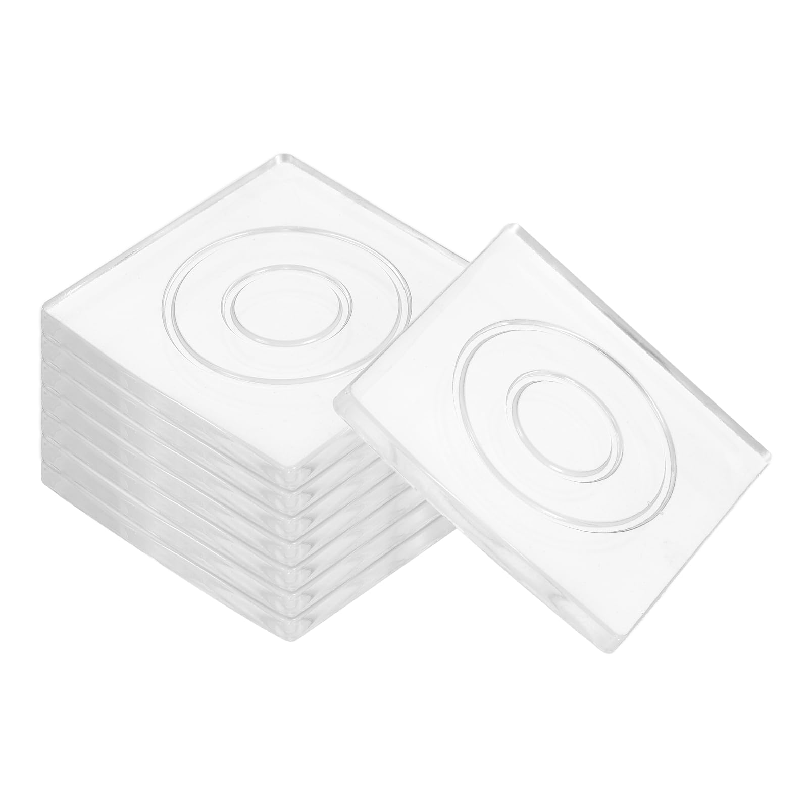 sourcing map 8 Pcs Non Slip Furniture Pads, 1.6" Square Self Adhesive Anti Slip Furniture Pads Transparent Floor Protectors Bed Stopper for Chairs, Tables, Sofas to Prevent Sliding