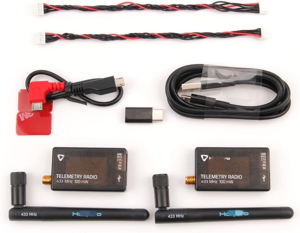 OEM Drone Accessories Fit For Holybro Fit For SIK Telemetry Radio V3 100mW 433MH 915MHz Open-Source SIK firmware -n-Play Fit For Pixhawk Standard Flight Controllers Replaceable (Color : 915MHz) Drone