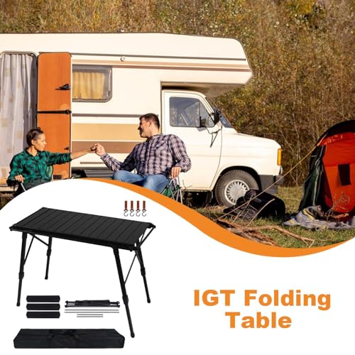 Table pliable d'extérieur légère et réglable en aluminium robuste - 5