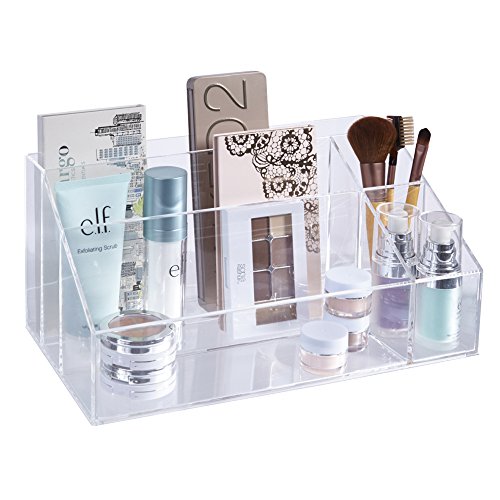 STORi Premium Quality Clear Plastic Makeup Palette and Brush Holder