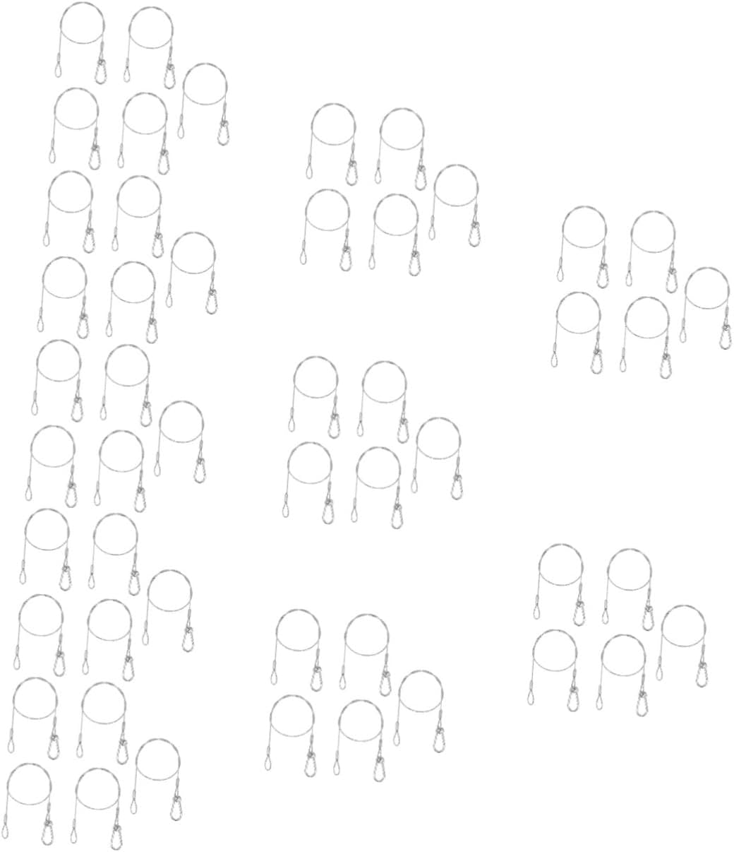 jojofuny 50pcs Safety Cable for Stage Lights Stainless Steel Load Duty Rope for Moving Lighting Easy to Install Lanyard