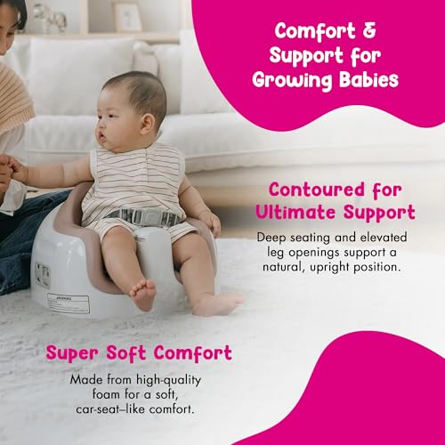 Image of Bumbo 2 Pack 3-in-1 Multi-Seat for 6 to 36 Months, Travel Baby Feeding & Play Floor Seat, All-in-One Portable Booster, Breige /Sonoran Rose