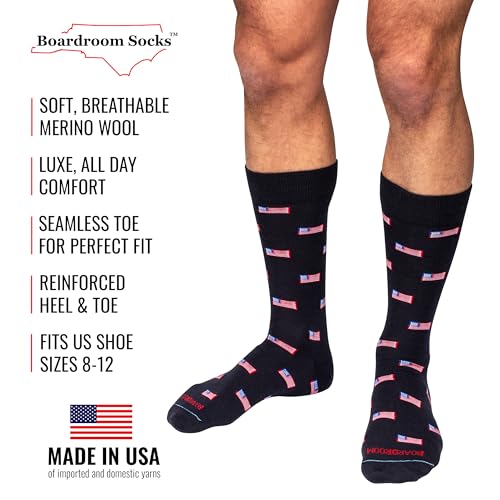 Merino Wool Mid-Calf Patterned Socks, Dress Socks for Men2