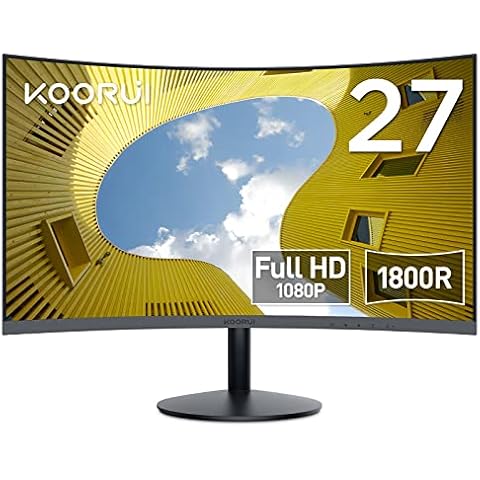 Monitor Curvo KOORUI 27" FHD 75Hz HDMI VGA Cover