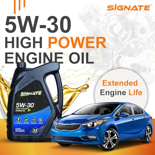 Image of Signate Car Engine Oil for Petrol, CNG and Diesel Car 3.5L, Synthetic Engine Oil for Cars, Anti-Wear Car Engine Oil for Reduced Maintenance Cost, 3.5L