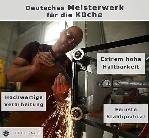 Foto von Edelbach Solingen Küchenmesser Set | Made in Germany Solingen Set, Obstmesser, Gemüsemesser, Schälmesser, sehr scharf | Allesschneider Edelstahl | Kneipchen Messer (6x Küchenmesser)