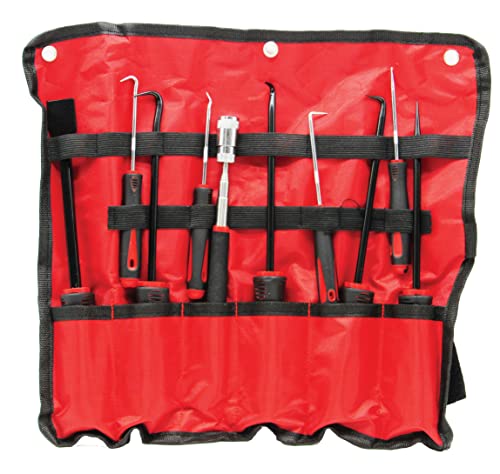 10 Pcs Heavy Duty Hook And Pick Set, Car Repair O-Ring Removal Tool Kit For Removing Gaskets, Springs, Oil Seals, O-Rings With Useful Bag To Store Them. #TOP21