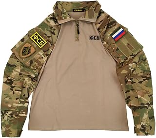 Tactical Russian Jacket, FSB Russian Military KGB G3 Tactical Team Suit Long-Sleeved Jacket for Men (CP Camo)