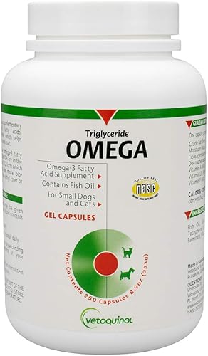 Miniatura 8 de Vetoquinol Suplemento de Omega 3 en forma de triglicérido para perros y gatos, suplemento de aceite de pescado con EPA y DHA, promueve la salud
