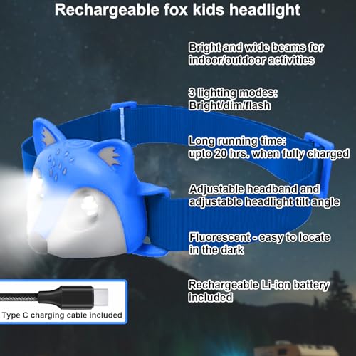 KidzAdventure Kids Camping Essentials – LED Kids Lantern and Rechargeable Kids Headlamp Set | Multiple Purposes Kids Nightlight/Flashlight Toys –Holiday, Halloween N Birthday Gifts for Toddlers by KidzAdventure - Image 3