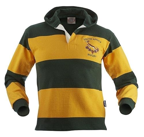 South Africa Hooded Rugby Jersey Forest Green