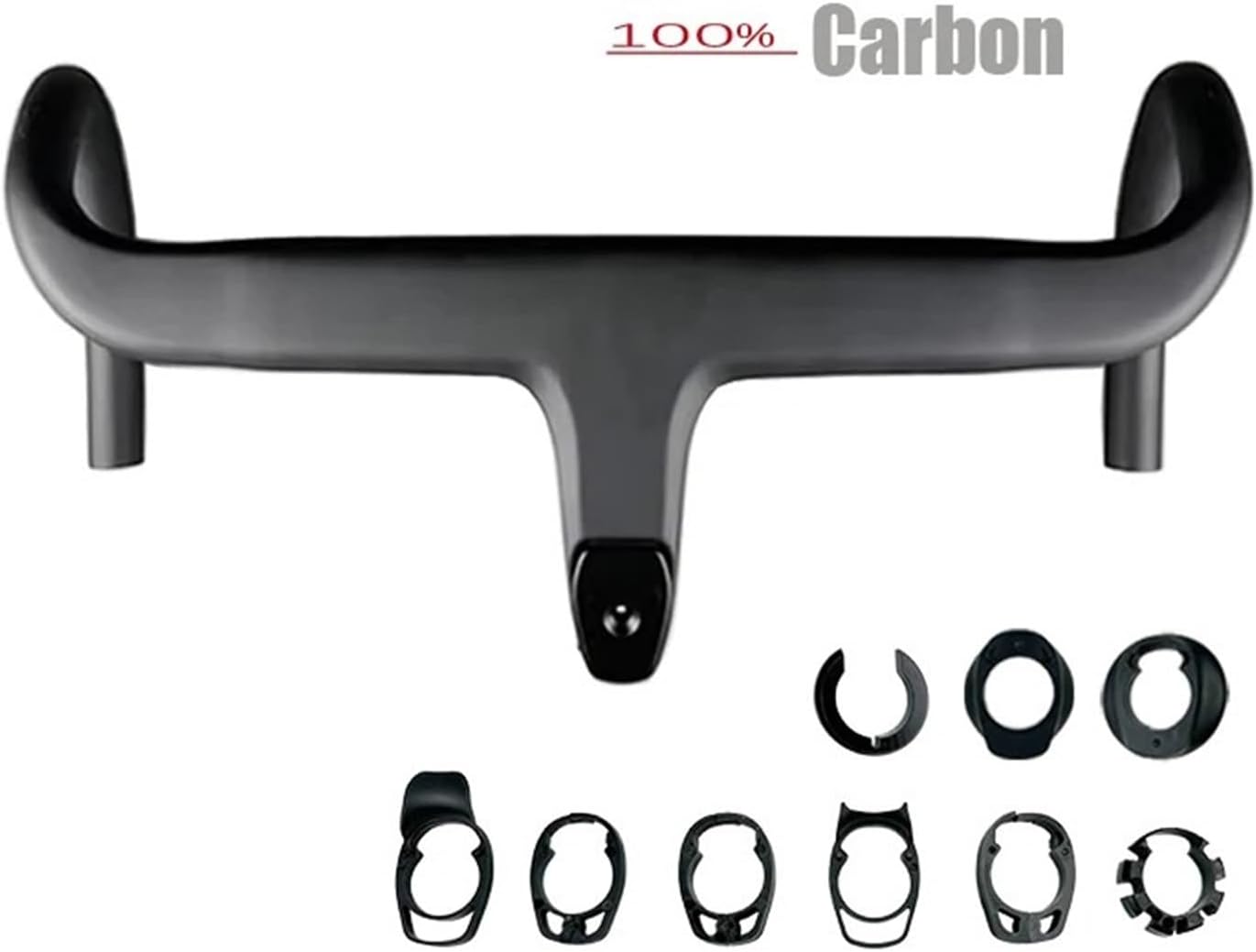 T800 Integrated Carbon Handlebar - 28.6mm UD, Road Bicycle Handlebar with Spacer