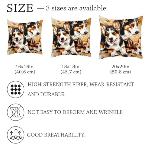 Housses de coussin velours Corgi idéales pour protéger vos oreillers