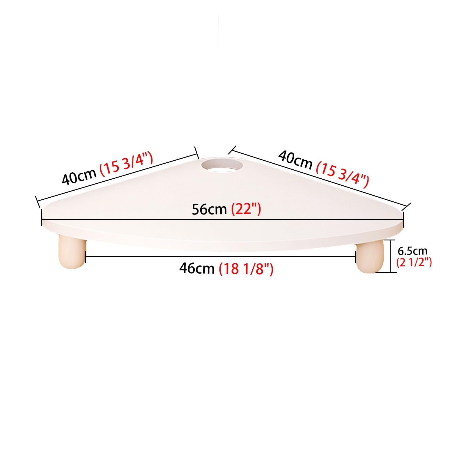 Supporto angolare per monitor in legno massello da scrivania, supporto rialzato triangolare, supporto salvaspazio per ufficio, casa, supporto per computer