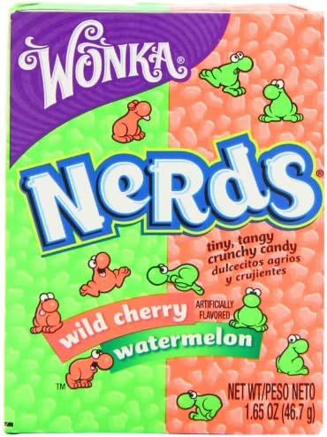 Wonka Nerds Watermelon and Wild Cherry 46.7 g (Pack of 9)
