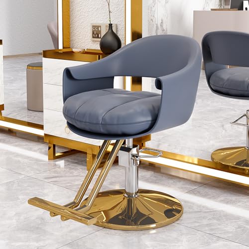 Höhenverstellbarer hydraulischer Friseurstuhl, 360° drehbar, strapazierfähig, Styling-Stuhl für professionelle Friseure und den Heimgebrauch