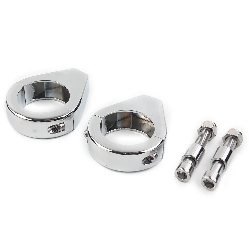 Cnfang4 Motorbike 41mm Fork Clamp Turn Signal Clamps for Harley for Softail Mount Bracket, Chrome