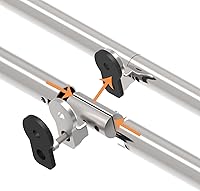 Vista 3 de TSMST Kit de herrajes para puerta corrediza de granero de 6 pies, riel de acero inoxidable de servicio pesado resistente con montaje superior