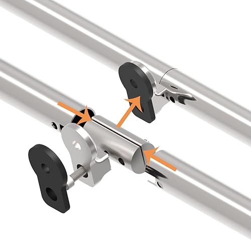 Miniatura 4 de TSMST Kit de herrajes para puerta corrediza de granero de 6 pies, montaje superior, riel de puerta de granero resistente de acero inoxidable para