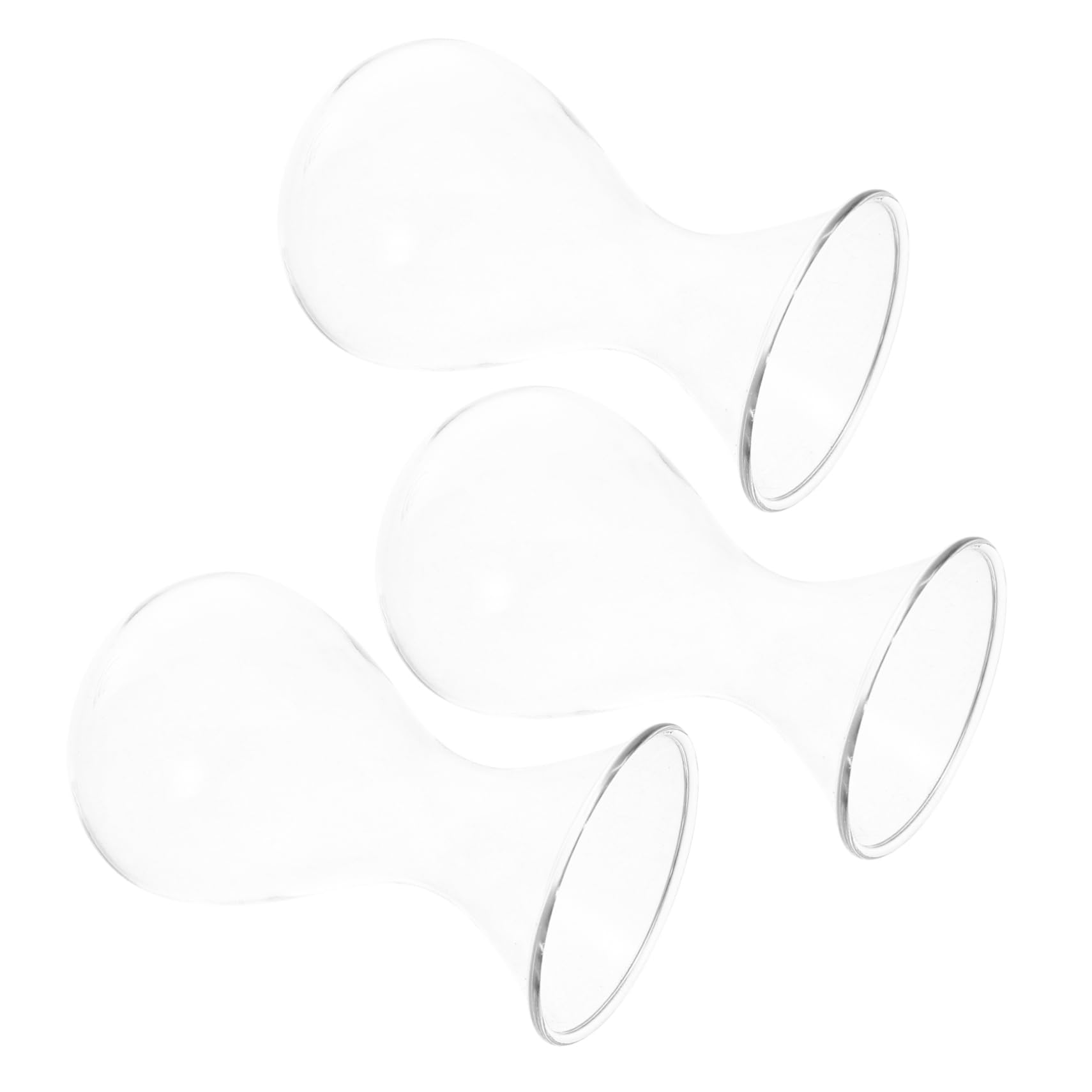 GLEAVI Jarrón De Pared De 3 Piezas para Plantas Terrario Bulbo Pequeño Hidropónico para Interior Colgante para Baño De Cristal Transparente