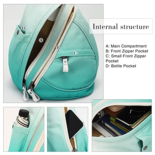 KL928 Canvas Sling Bag - Small Crossbody Backpack Shoulder Casual Daypack Rucksack for Men Women