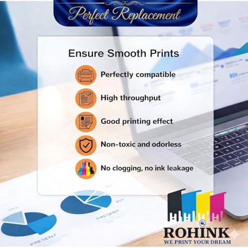 Image of ROHINK Premium Dye Ink Bottles for Brother Printers, T220, T300, T310, T420, T500, T520, T820, T920, T510, T910, T710, T4500W, T800W, T710W - Printer (100ml*4 Black)