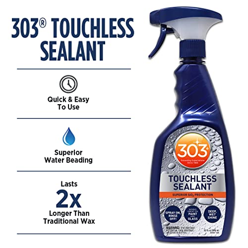 303 Products Touchless Sealant - SiO2 Water Activated Paint & Glass Protection - Spray On, Rinse Off - Lasts 2X Longer Than W- Deep, Wet Shine, 32 fl. oz. (30394CSR) by 303 Products - Used condition - US$20.27