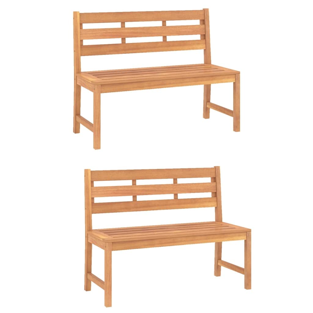 Juego de muebles de jardín de madera de teca maciza con propiedades repelentes al agua y tablero de mesa estable, juego de muebles de jardín para exteriores