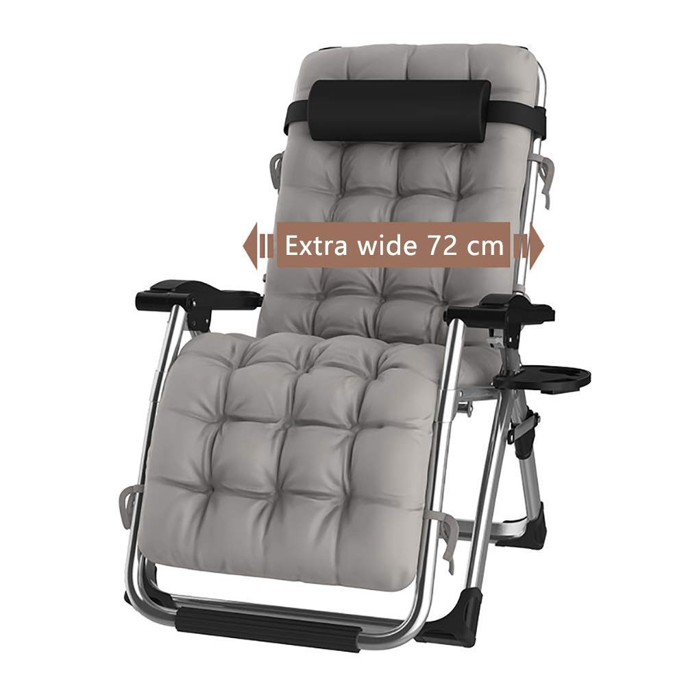 Fauteuil inclinable haut de gamme design argenté pour jardin et véranda