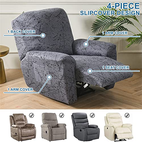 Image of Eco-Ancheng Recliner Slipcovers 4-Pieces Lazyboy Recliner Covers Recliner Couch Covers Recliner Chair Cover Non Slip Reclining Slipcovers with Storage Pockets Furniture Protector for Living Room