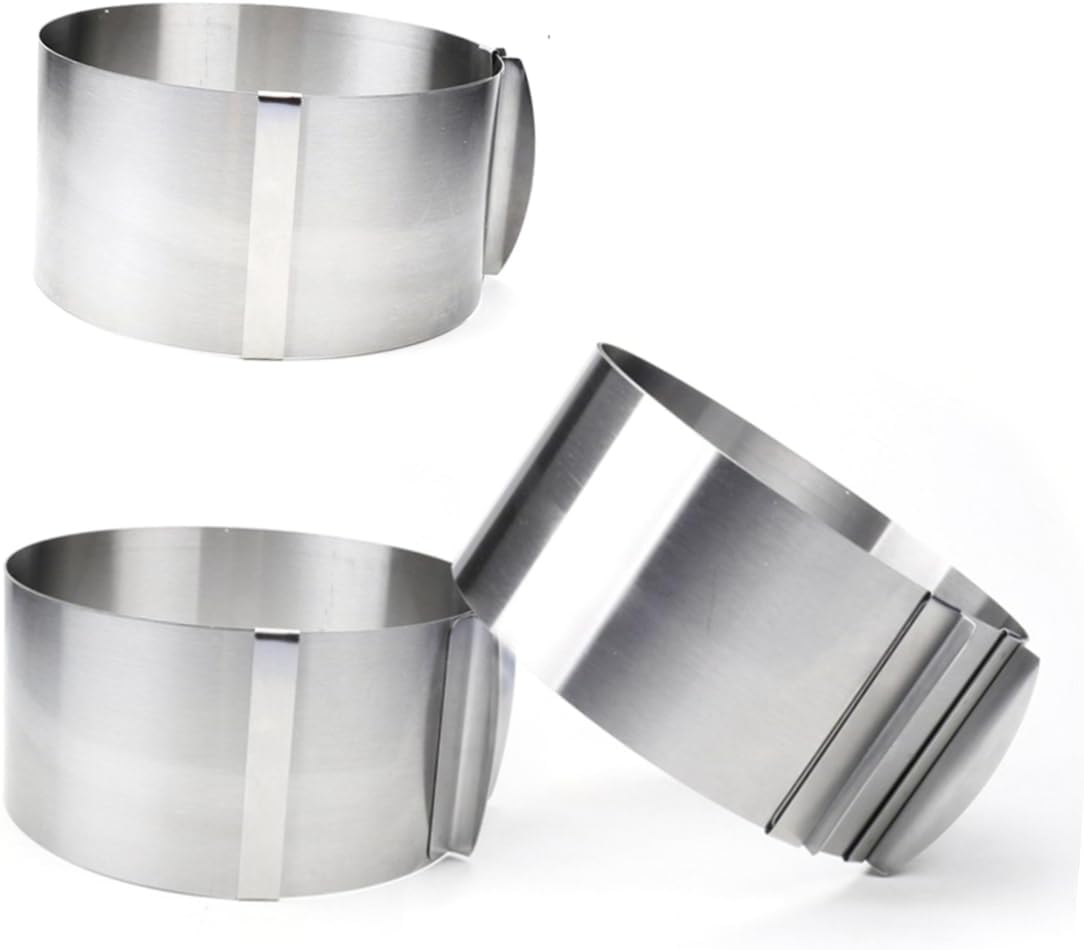 PRETYZOOM 6-12 Inch Stainless Steel Mousse Ring Mold Round Cake Mold for Baking at Home Professionals